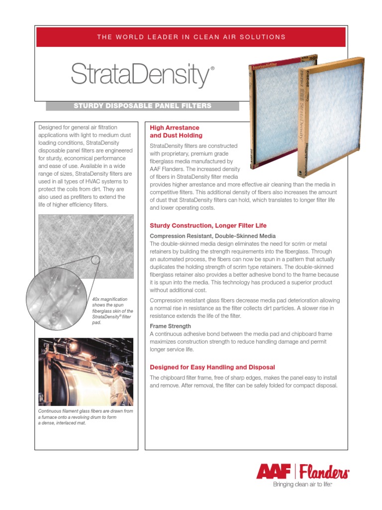 StrataDensity AFP 1 234 PDF Filtration Fiberglass