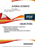 Factors of Production Related To Agriculture