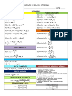 Formulario de Cálculo Diferencial e Integral 2o Parcial