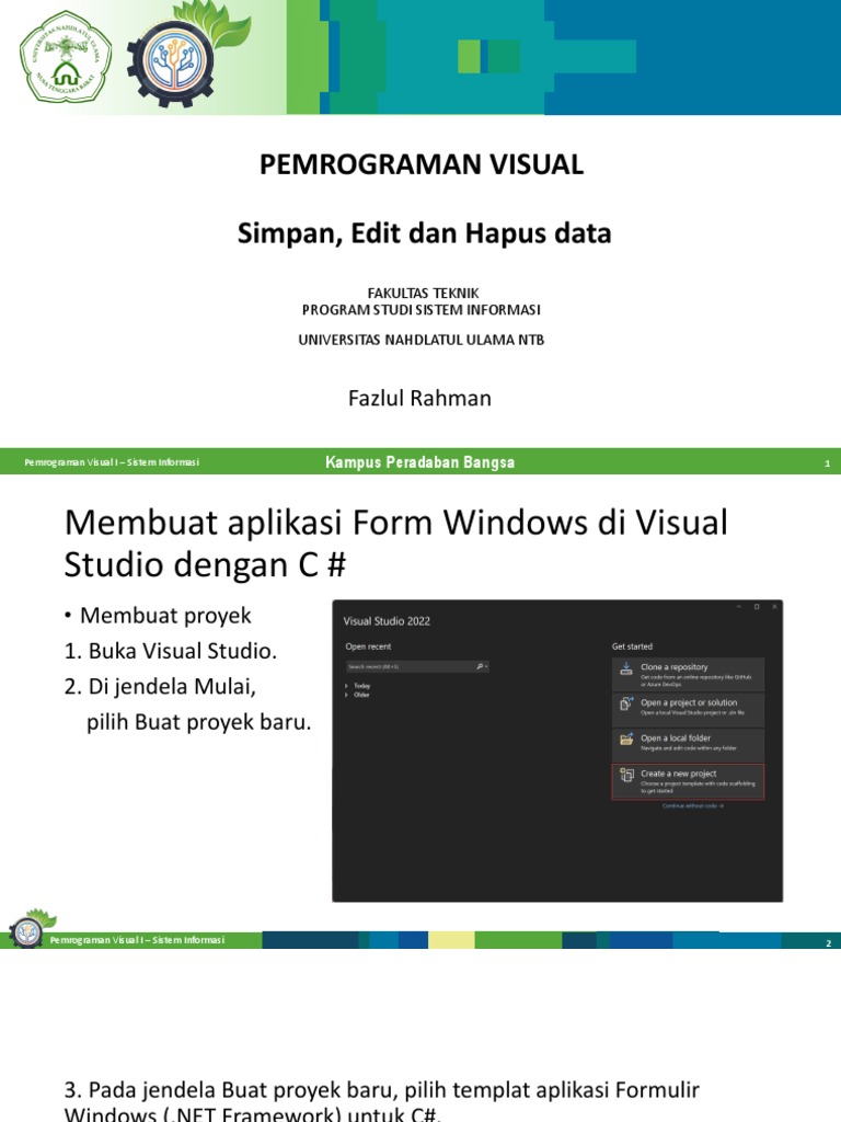 Pertemuan 6 Pemrograman Visual | PDF