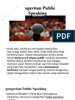 Pengertian Public Speaking 1