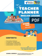 Teacher Planner For English Subject