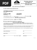 Field Trip Waiver of Liability -Yac Halloween 08