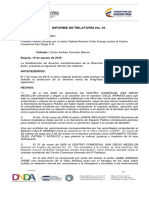 Informe Relatoria, Caso Centro Comercial Sandieg, Agosto 16 de 2016