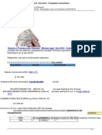 Salarios y Prestaciones Sociales - Mínimo Legal-Año 2018 - Colombia