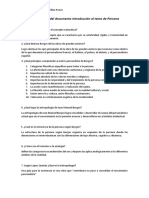 10 Preguntas Del Documento Introducción Al Tema de Persona