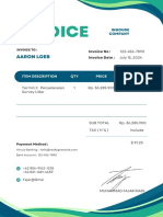 White Green Modern Professional Invoice