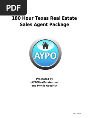 180 Hour Texas Real Estate Sales Agent Course