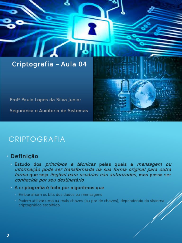 Fundamentos da Criptografia e Algoritmos | PDF | Criptografia ...