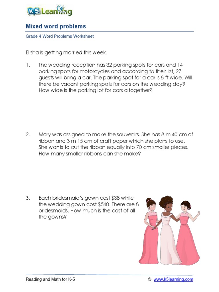 Grade 4 Mixed Word Problems F | PDF