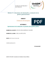 Módulo 15. Indicadores de Desempeño y Evaluación de La Gestión Gubernamental