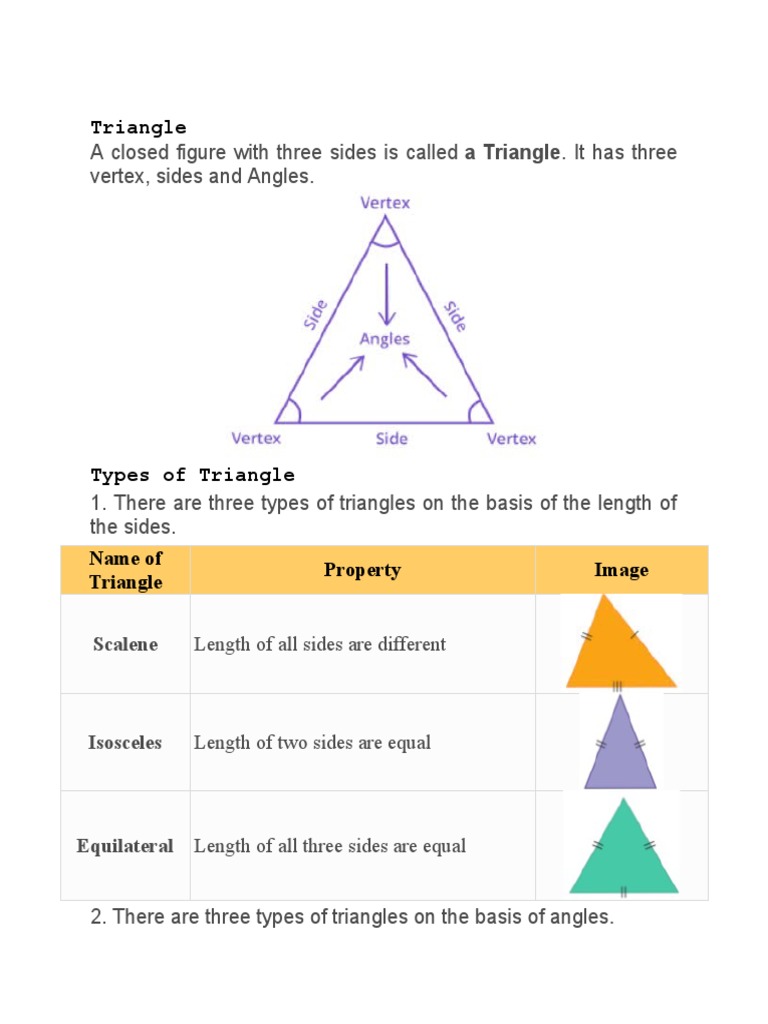 Triangle Notes | PDF | Triangle | Geometry