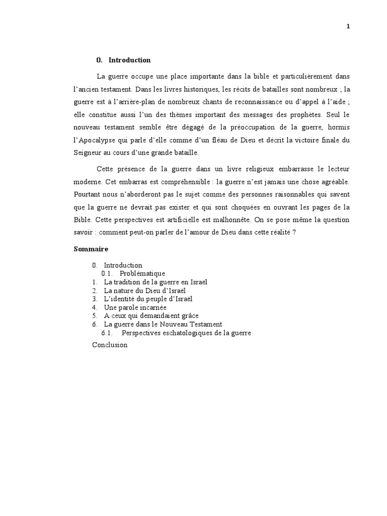 Guerre et Dieu dans la Bible | PDF | Dieu | Jésus