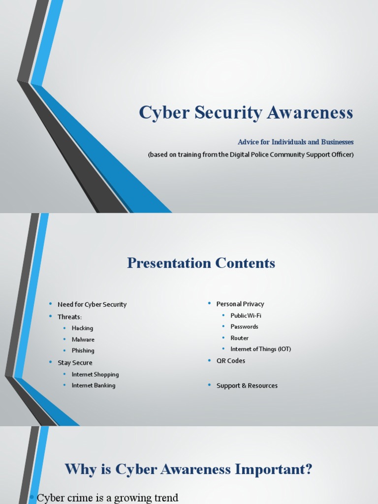 Cyber Security Awareness Presentation | PDF | Ransomware | Security