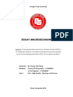 Essay Macro - GDP Vs HDI