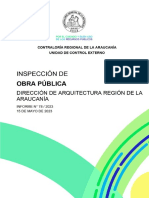 CGR5 - Informe Inspección de Obra Pública #78-2023 Dirección de Arquitectura Región de La Araucanía, Sobre Obra Cesfam Metodista Temuco-Mayo 2023