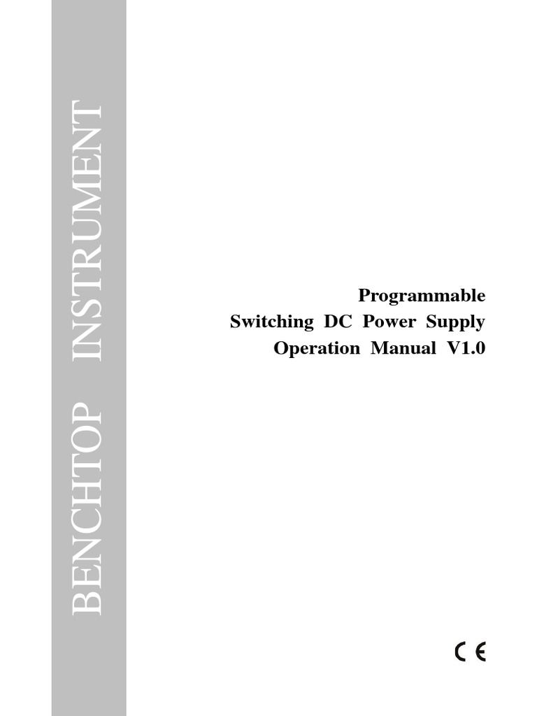 Programmable Switching DC Power Supply - User's Manual - V01 | PDF ...