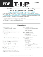 Florida's Disaster Preparedness Sales Tax Holiday