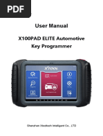 User Manual: X100PAD ELITE Automotive Key Programmer