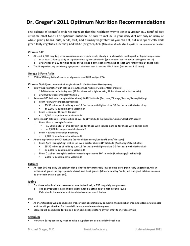 Dr. Michael Greger's 2011 Optimum Nutrition ENGLISH