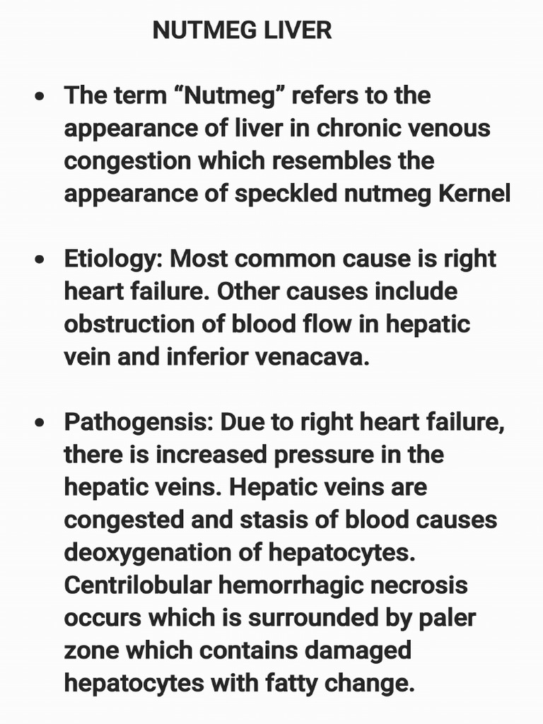 Nutmeg Liver | PDF