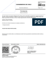 Constancia: Carabineros de Chile