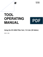 Tool Operating Manual: Using The 231-6284 Filter Cart, 114 Liter (30 Gallon)