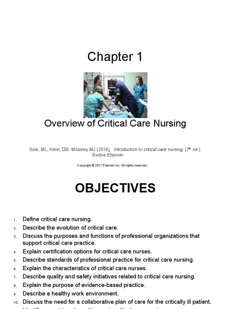 Chapter 1 Overview of Critical Care Student | PDF | Intensive Care ...