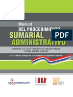 Manual de Procedimiento Sumarial Administrativo - Secretaria de La Funcion Publica - Presidencia de La Republica Del Paraguay - PortalGuarani