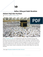 Khutbah Idul Adha - Hikayat Nabi Ibrahim Dalam Haji Dan Kurban