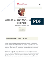Diseños Ex Post Facto - Definición y Ejemplos - Estudyando