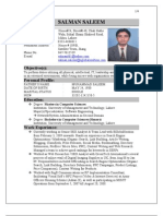 Salman Saleem CV Senior SEO Analyst