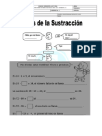 Ficha de Partes de La Resta para Segundo de Primaria