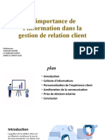 L'importance de L'information Dans La Gestion de Relation