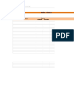 Planilla de Excel de Recetas