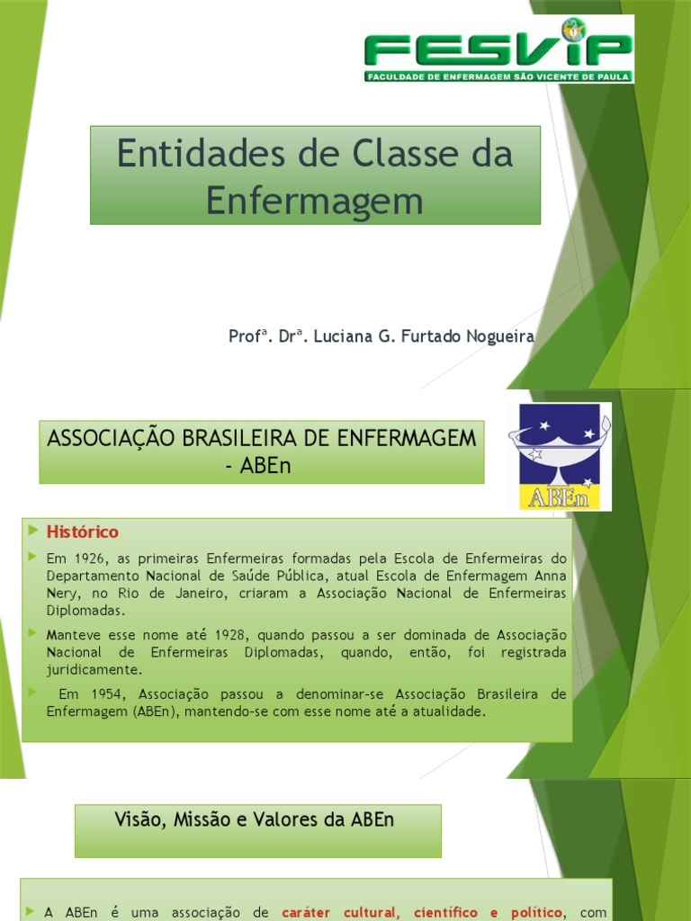 Aula Remota 13 - Entidades de Classe Da Enfermagem | PDF | Enfermagem ...