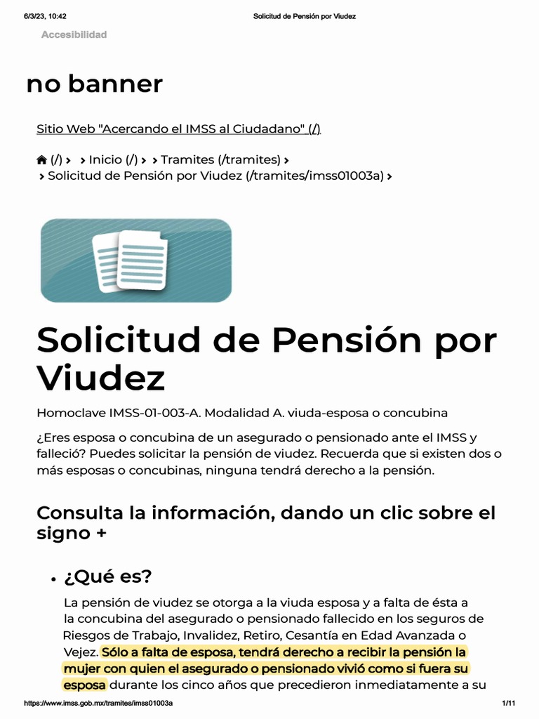 Guía para Pensión de Viudez IMSS | PDF | Certificado de nacimiento ...