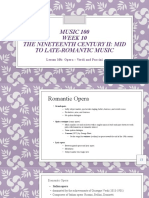 Music 100 Lesson 10b Mid-Late 19C Opera - Verdi Puccini