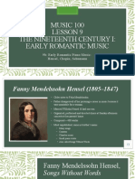 Music 100 Lesson 9b 19th Century I - Early Romantic Piano Music