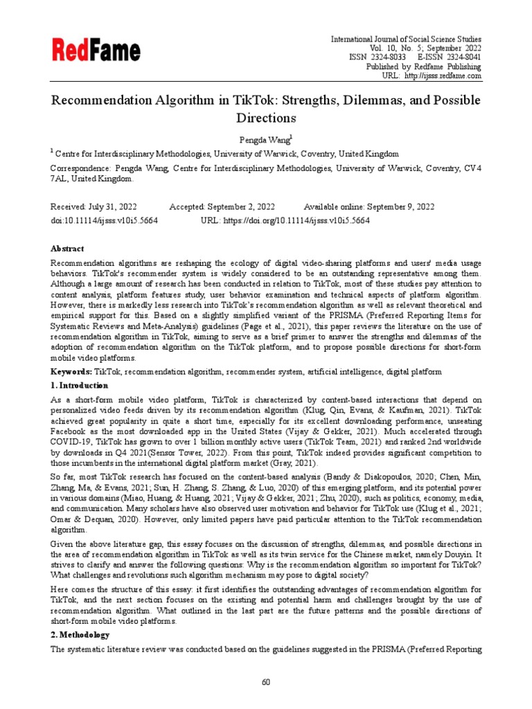 TikTok Recommendation Algorithm Insights | PDF | Social Media | Popular ...