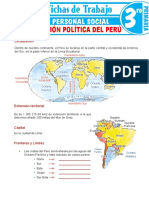 Límites y División Política Del Perú para Tercer Grado de Primaria