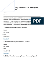 Award Ceremony Speech - 11+ Examples, Format, Sample Examples