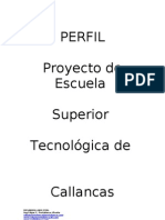 Escuela Superior Tecnologica de Callancas - Alcalde : Jose Luis Gonzales Baños / Consultores PORTALANZA - OVIEDO
