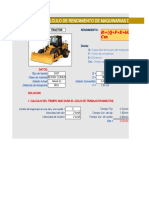 Rendimiento de Maquinaria Tractor Oruga d8t