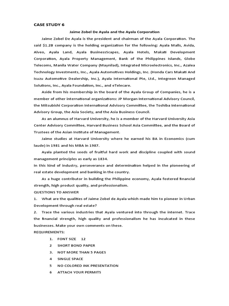 Case Study 6 | PDF | Finance & Money Management