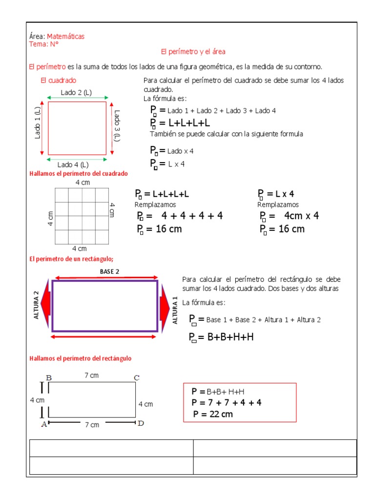 PERIMETRO Y AREA. 6to | PDF | Zona | Triángulo, image size:768x1024