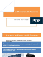 Renewable and Nonrenewable Resources