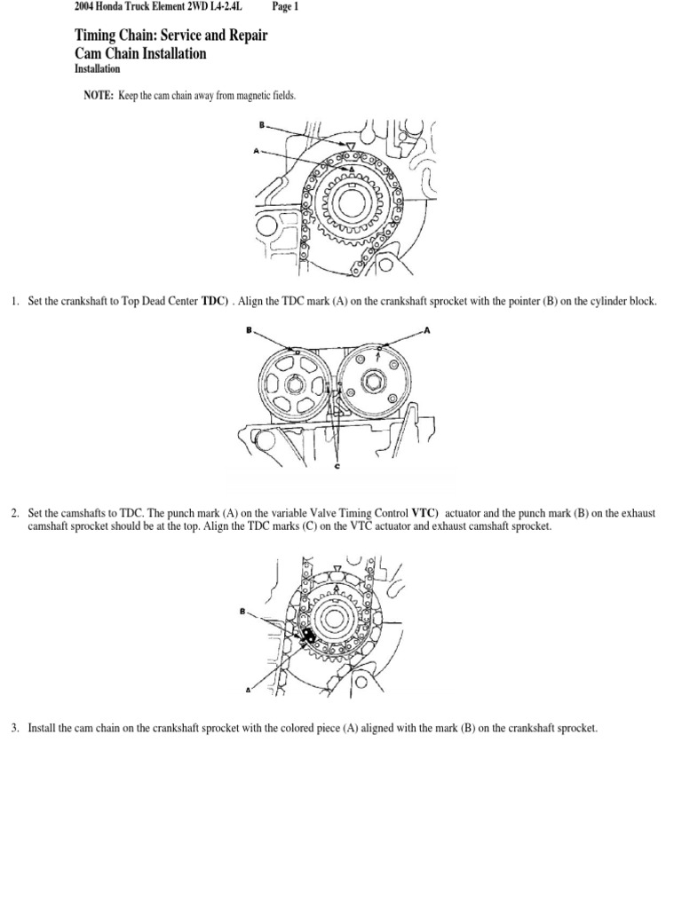 Timing Chain Installation PDF Engines Manufactured Goods