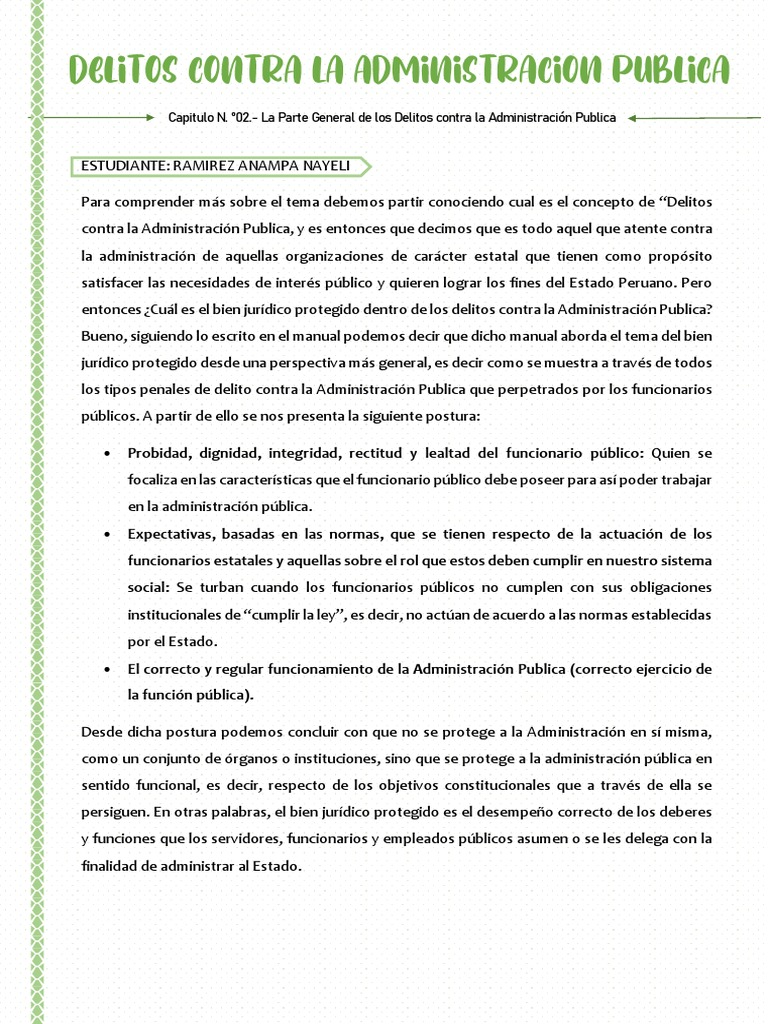 Delitos Contra La Administracion Publica Pdf Administración Pública