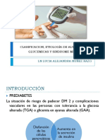 Clasificacion, y Etiología de Las Alteraciones Glucemicas y Sindrome Metabolico.